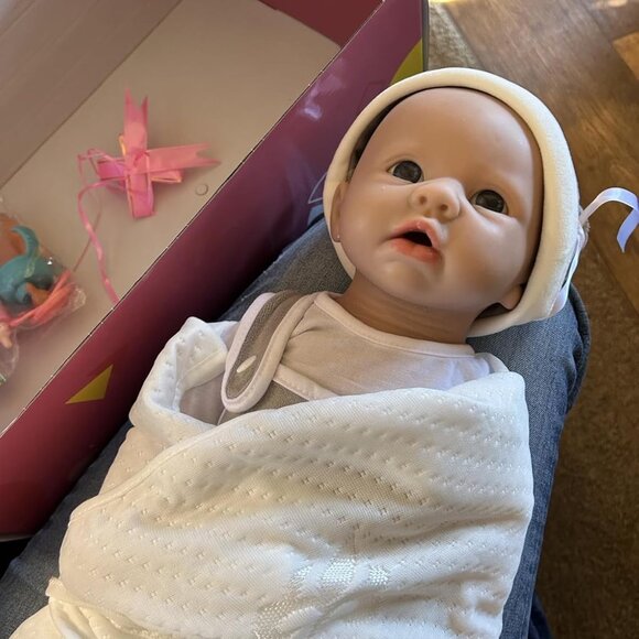 🆕20 inch Full Body Silicone Baby Dolls Boy Open Eyes Baby Stress-Relief Toy - Picture 3 of 8